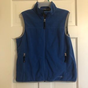 LL Bean Small Sleeveless Fleece Full Zip Jacket